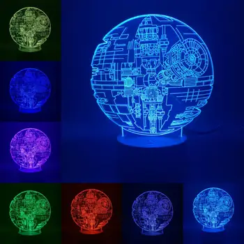 Cartoon Death Star War 3D Lamp LED Bulb USB Mood Night Light Multicolor Switch Touch Remote Luminaria Change Table Lamp
Cartoon Death Star War 3D Lamp LED Bulb USB Mood Night Light Multicolor Switch Touch Remote Luminaria Change Table Lamp