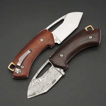 Small Folding Knife Damascus D2 Steel Blade Pocket Camping Hunting Knives EDC Tool Sandalwood Handle Exquisite Mini Gift Knife
Small Folding Knife Damascus D2 Steel Blade Pocket Camping Hunting Knives EDC Tool Sandalwood Handle Exquisite Mini Gift Knife