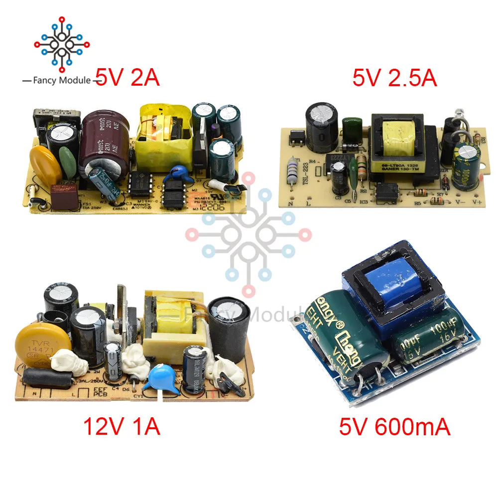 AC DC 5V 2A 2000mA / 2.5A 12V 1A 600mA модуль источника питания переключателя для замены ремонта