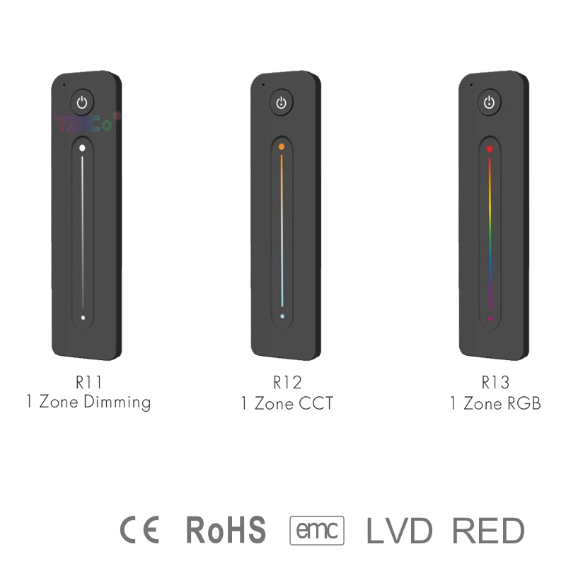 Ultrathin Touch Slide 2.4G Remote single color/CT/RGB RF Controller R11 R12 R13 Work with V1 V2 V3 receiver for LED strip
Ultrathin Touch Slide 2.4G Remote single color/CT/RGB RF Controller R11 R12 R13 Work with V1 V2 V3 receiver for LED strip