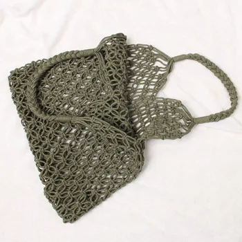 Fashion Popular Woven Bag Mesh Rope Weaving Tie Buckle Reticulate Hollow Straw Bag No Lined Net Shoulder Bag
Fashion Popular Woven Bag Mesh Rope Weaving Tie Buckle Reticulate Hollow Straw Bag No Lined Net Shoulder Bag
