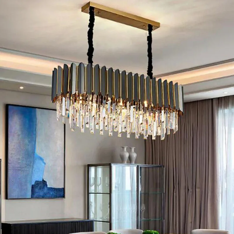 Manggic Modern Luxury Crystal Chandelier Designer Model Room Simple Atmosphere Lamps Dining Room Oval Crystal Chandelier
Manggic Modern Luxury Crystal Chandelier Designer Model Room Simple Atmosphere Lamps Dining Room Oval Crystal Chandelier