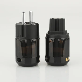 Pair P-004E EUR AC Power plug Schuko plug C-004 IEC Connector HIFI Mains Power Plug
Pair P-004E EUR AC Power plug Schuko plug C-004 IEC Connector HIFI Mains Power Plug