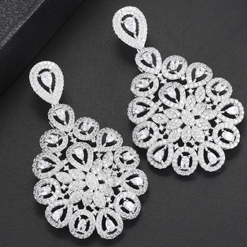 69MM Luxury Precious Trendy Shiny Drop Earrings For Women Wedding Cubic Zircon Crystal CZ Dubai Indian Bridal Earrings Hot New
69MM Luxury Precious Trendy Shiny Drop Earrings For Women Wedding Cubic Zircon Crystal CZ Dubai Indian Bridal Earrings Hot New