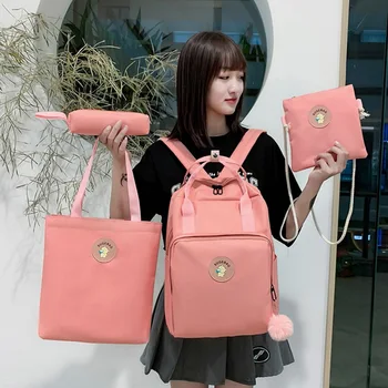 HEMEMARI 4set Backpack Women Backpack Canvas Shoulder Bags Printing Girl School bag Mochilas Female Children Student Backpack
HEMEMARI 4set Backpack Women Backpack Canvas Shoulder Bags Printing Girl School bag Mochilas Female Children Student Backpack