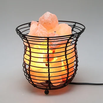 Natural Himalayan Round Style Basket Lamp With Carved Salt Chunks, Bulb And Dimmer Control-Eu Plug
Natural Himalayan Round Style Basket Lamp With Carved Salt Chunks, Bulb And Dimmer Control-Eu Plug