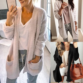 Long Women Casual Women Jumpers Fluffy Warm Jumper Autumn Winter Oversize Ladies Coats
Long Women Casual Women Jumpers Fluffy Warm Jumper Autumn Winter Oversize Ladies Coats