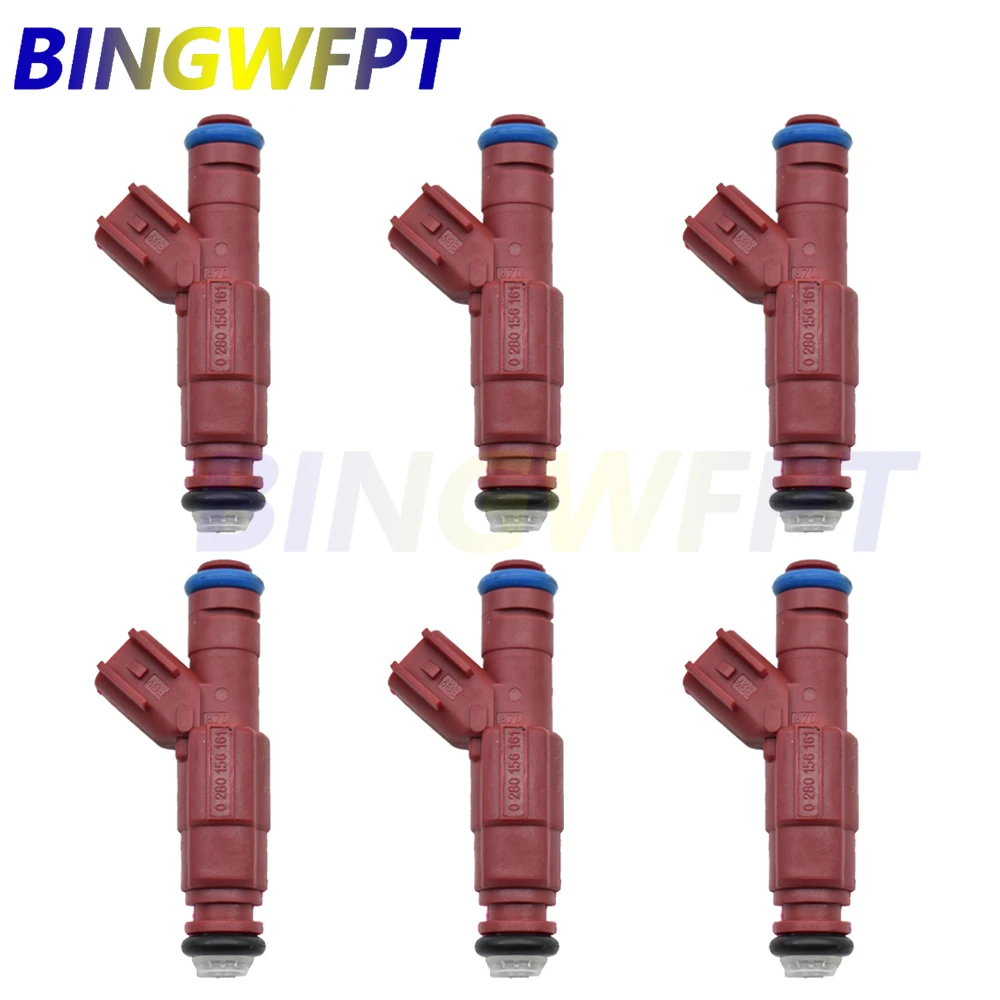 

6PCS 12-hole 0280156161 Fuel Injectors Fit For Jeep Wrangler Ford LX Foucs 03~04 FUSION SEL 06~07 2.3L L4 3S4G-AB