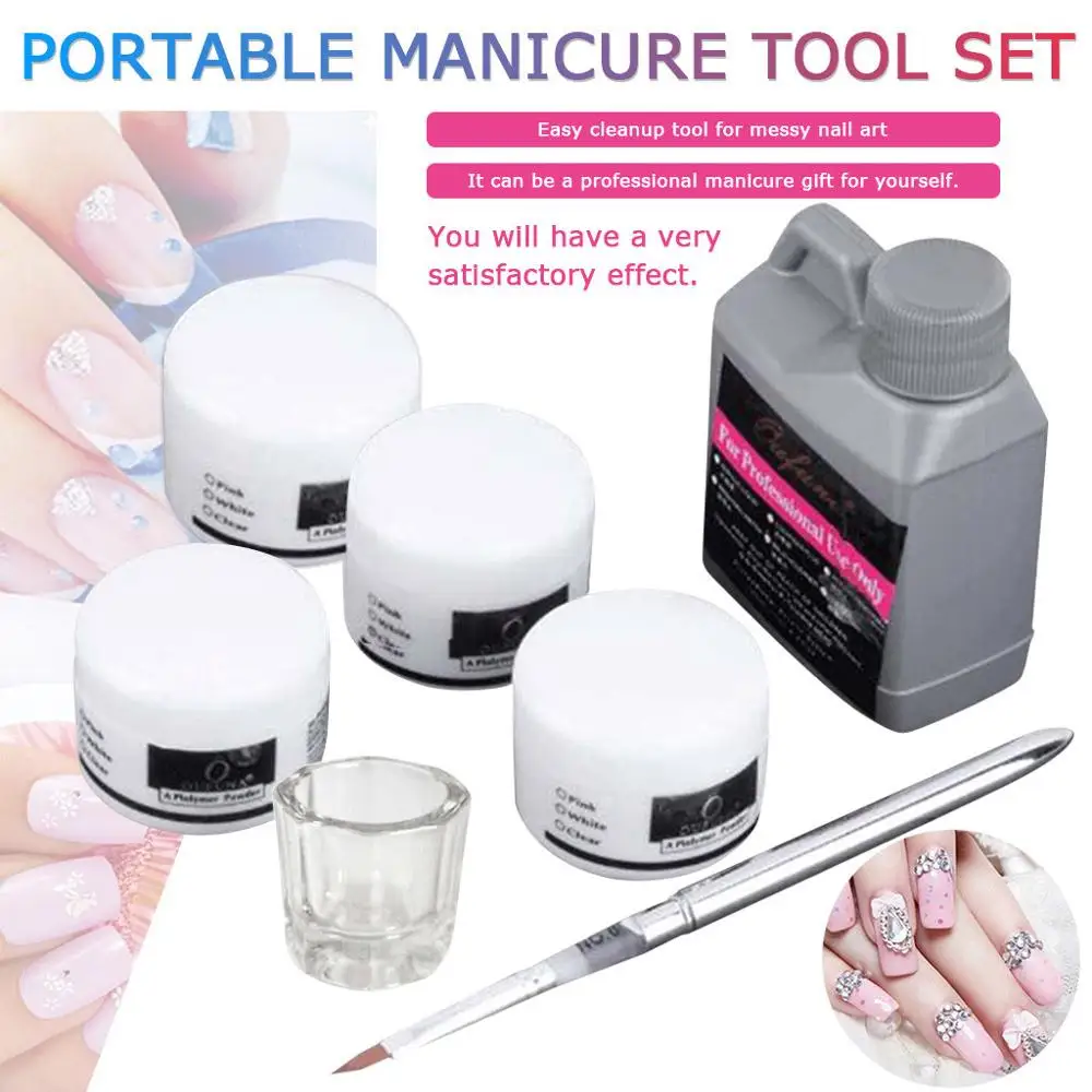 6 Pcs Portable Nail Art Tool Kit Set Crystal Powder Acrylic Liquid Dish Nail Art Pen Set For DIY Magic Polish Manicure Nail Art
6 Pcs Portable Nail Art Tool Kit Set Crystal Powder Acrylic Liquid Dish Nail Art Pen Set For DIY Magic Polish Manicure Nail Art