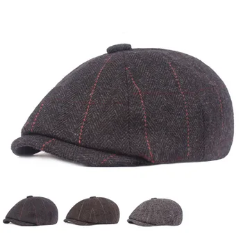 Autumn And Winter Woolen Painter Hat Middle-Aged Casual Octagonal Hat Men's Wild Beret
Autumn And Winter Woolen Painter Hat Middle-Aged Casual Octagonal Hat Men's Wild Beret