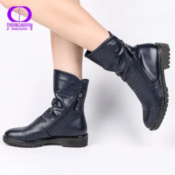 AIMEIGAO Winter Fur Double Zippers Ankle Boots Women Shoes Warm Plush Low Heels Shoes Women Round Toe Soft Leather Para Mulheres
AIMEIGAO Winter Fur Double Zippers Ankle Boots Women Shoes Warm Plush Low Heels Shoes Women Round Toe Soft Leather Para Mulheres