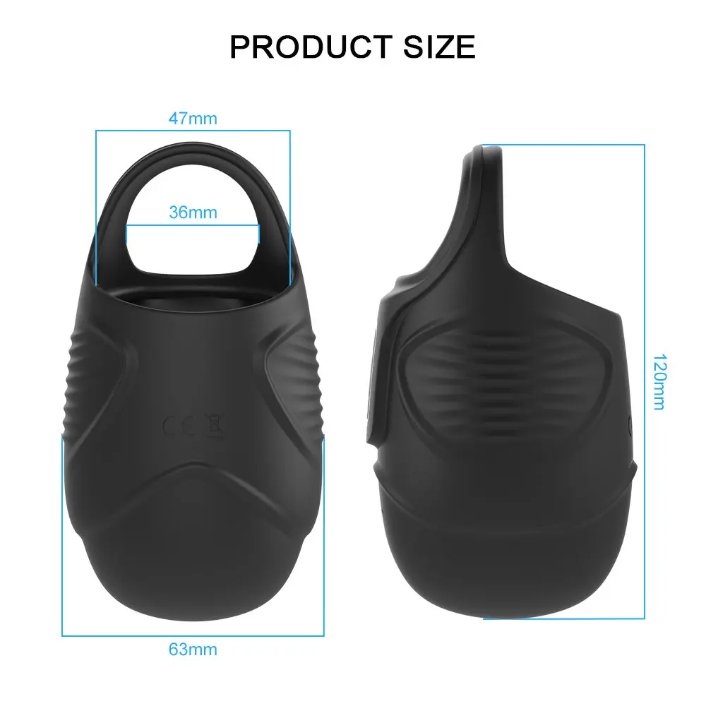 Testicle Vibrator Sex Toys for Men CockRing Delay Ejaculation Ring Male Masturbator Vibrating Penis Sleeve Scrotum Stimulator (9)