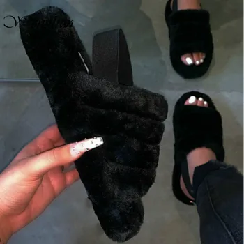 Cmfortable Fur Slides Women Sandals Leisure Flats Sandals Women Home Shoes Plush Sandals Ladies Indoor Slippers Zapatos De Mujer
Cmfortable Fur Slides Women Sandals Leisure Flats Sandals Women Home Shoes Plush Sandals Ladies Indoor Slippers Zapatos De Mujer