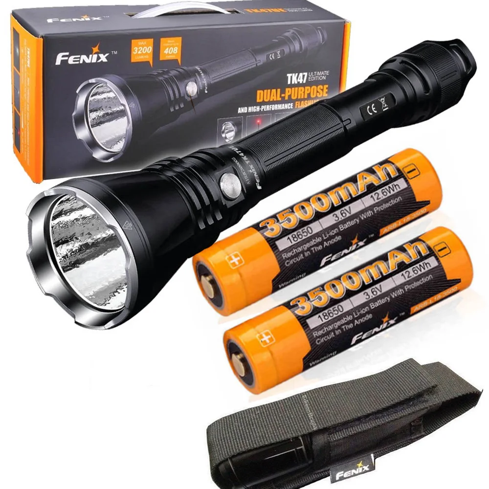 Fenix TK47UE Ultimate Edition 3200 люмен светодиодный тактический фонарь с 2 аккумуляторами 3500