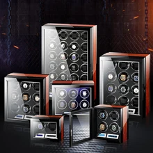 Luxury Automatic Self Wind watches box with Mabuchi motor LCD touch screen and Remote control Watch winder box Black Brown Luxury Automatic Self Wind watches box with Mabuchi motor LCD touch screen and Remote control Watch winder box Black Brown