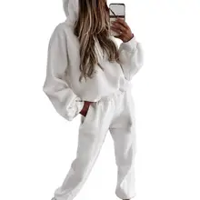 Dropshipping!! Solid Color Women Outfit Ankle Banded Two Piece Hooded Sweatshirt Pockets Pants Set Streetwear
Dropshipping!! Solid Color Women Outfit Ankle Banded Two Piece Hooded Sweatshirt Pockets Pants Set Streetwear