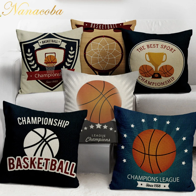 Nanacoba Cartoon Basketball Cushion Cover for Living Room Sofa Office Chair Linen Pillowcase Decorative Square Pillow Case 45x45
Nanacoba Cartoon Basketball Cushion Cover for Living Room Sofa Office Chair Linen Pillowcase Decorative Square Pillow Case 45x45