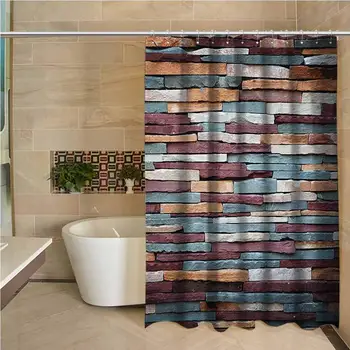 Urban Waterproof and Colorful Shower Curtain Colored Stone Surface Texture Background Retro Style Urban Brick Wall Image
Urban Waterproof and Colorful Shower Curtain Colored Stone Surface Texture Background Retro Style Urban Brick Wall Image