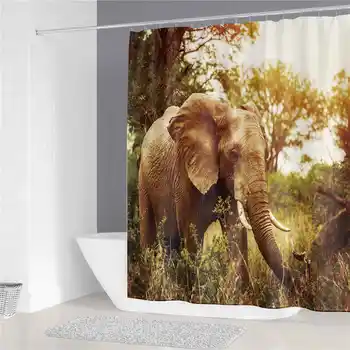 3D Animal Elephant Pattern Printing Bath curtains waterproof polyester fabric washable bathroom shower curtain with 12 hooks
3D Animal Elephant Pattern Printing Bath curtains waterproof polyester fabric washable bathroom shower curtain with 12 hooks