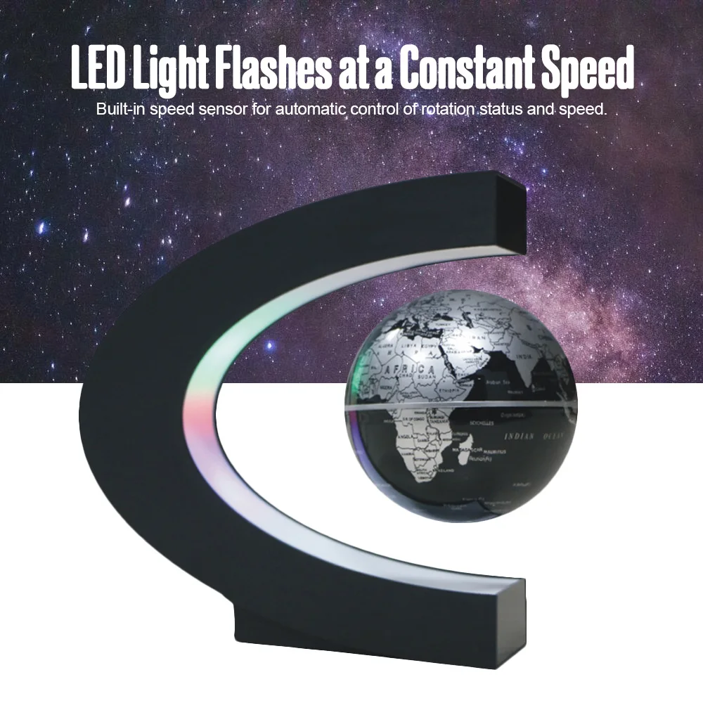 Hot New 3" C Shape Magnetic Levitation Floating Globe Maglev Levitation Rotating Globe World Map Home Office Desk Decoration
Hot New 3" C Shape Magnetic Levitation Floating Globe Maglev Levitation Rotating Globe World Map Home Office Desk Decoration