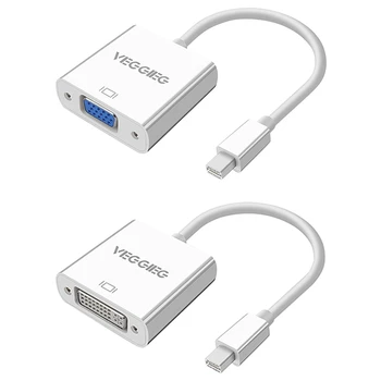 Veggieg 2Pcs Notebook Cable for Apple Interface - Mini Dp To Vga Converter & Mini Dp To Dvi Converter
Veggieg 2Pcs Notebook Cable for Apple Interface - Mini Dp To Vga Converter & Mini Dp To Dvi Converter