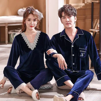Autumn Winter Young Lover Pajamas Gold Velvet Women Long Sleeve Pyjama Loose Men Couple Pijama Set Warm Sleepwear Top+ Pant
Autumn Winter Young Lover Pajamas Gold Velvet Women Long Sleeve Pyjama Loose Men Couple Pijama Set Warm Sleepwear Top+ Pant