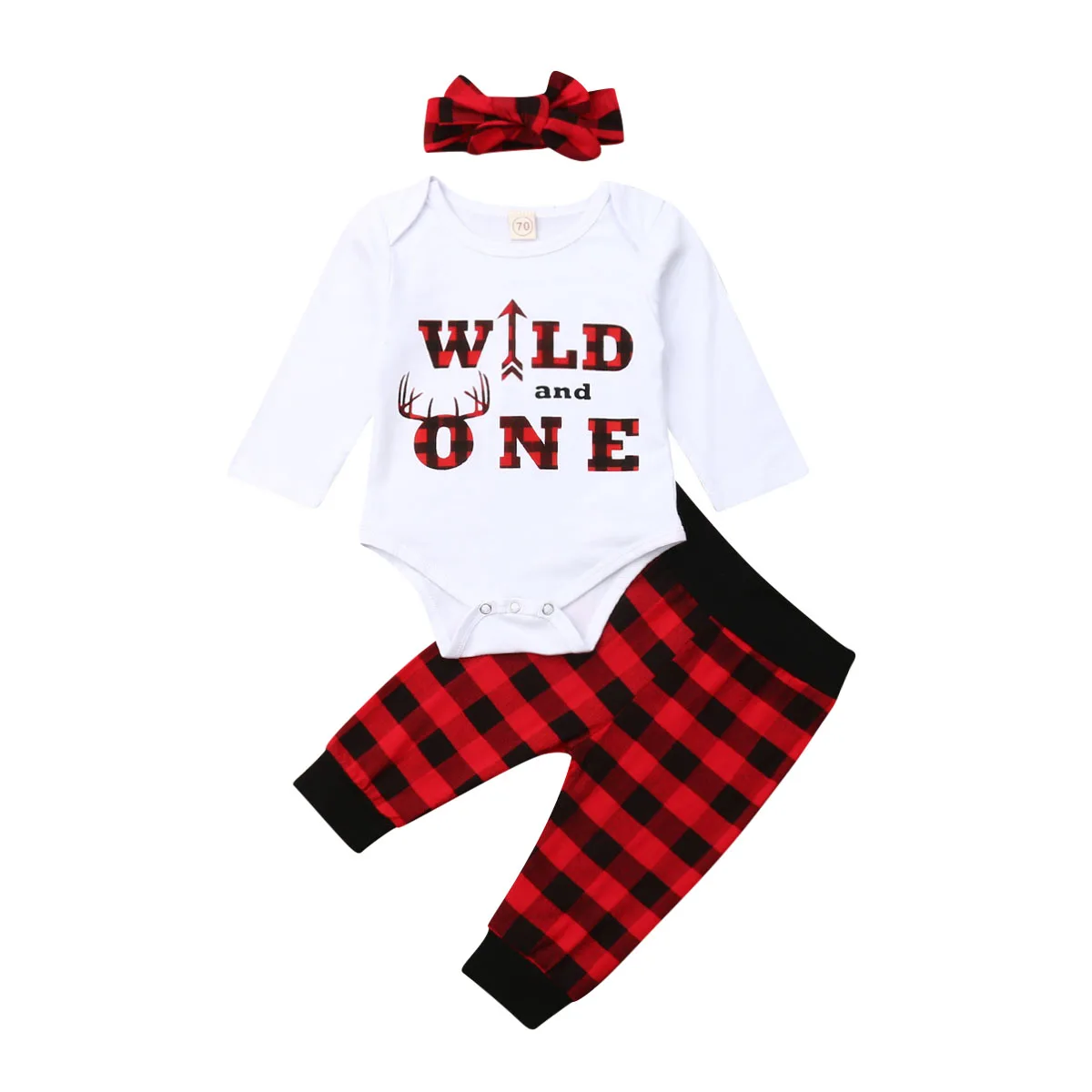 Emmababy 3pcs Newborn Baby Boy Girl Christmas Check Romper Top+Pants+Headband Outfits Set
Emmababy 3pcs Newborn Baby Boy Girl Christmas Check Romper Top+Pants+Headband Outfits Set