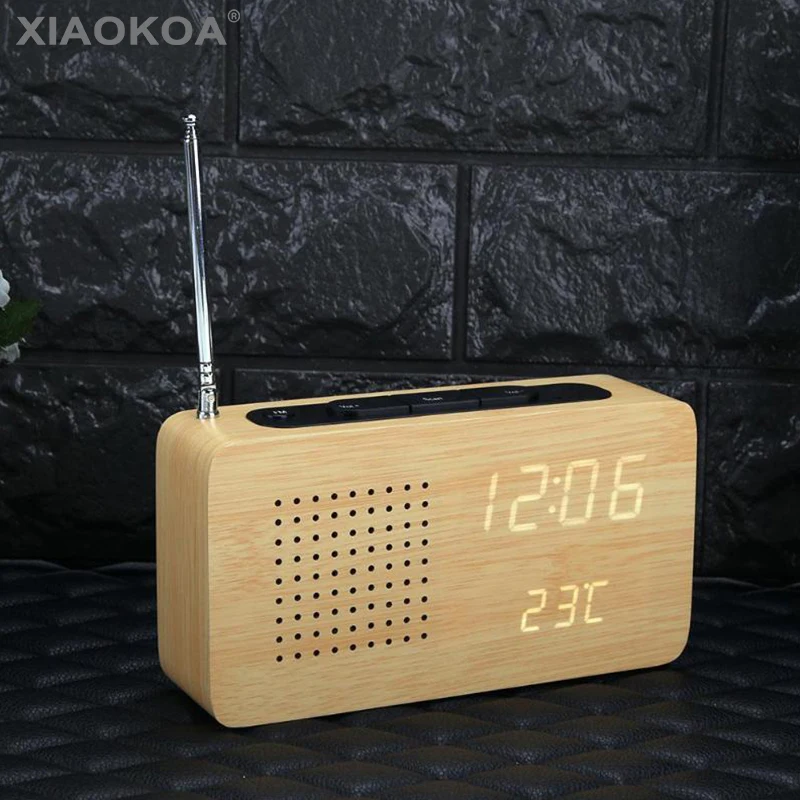 Xiaokoa FM Radio Bamboo LED Electronic Display with LED Clock Desktop Micro Portable Radio Home Radio Mini Temperature Display
Xiaokoa FM Radio Bamboo LED Electronic Display with LED Clock Desktop Micro Portable Radio Home Radio Mini Temperature Display