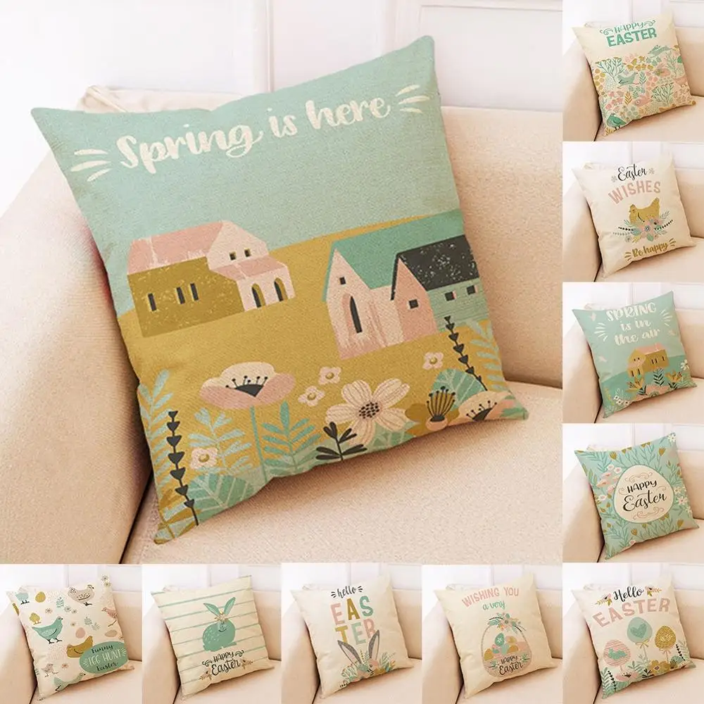 18" Happy Easter Pillow Case Bunny Flower Truck Egg Pattern Printed Sofa Living Room Bedroom Home Decoration Cushion Cover
18" Happy Easter Pillow Case Bunny Flower Truck Egg Pattern Printed Sofa Living Room Bedroom Home Decoration Cushion Cover