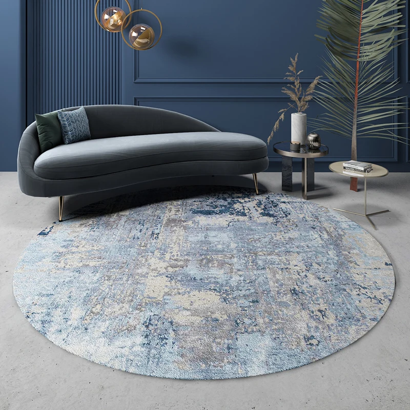 

Nordic Abstract Round Carpets For Living Room Soft Lamb Velvet Rug Decoration Office Hotel Home Carpet INS Bedroom Floor Mat