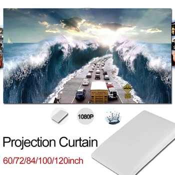 Projector-Specific Curtain Folded 72 inches 16:9 Compact Matt Projection Screen Soft Home Theater Portable Collapsible Indoor
Projector-Specific Curtain Folded 72 inches 16:9 Compact Matt Projection Screen Soft Home Theater Portable Collapsible Indoor