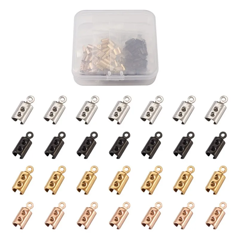 60pcs/set 304 Stainless Steel Cord End Folding Crimp Ends String Ribbon Leather Clip Connector for Jewelry Making DIY Finding
60pcs/set 304 Stainless Steel Cord End Folding Crimp Ends String Ribbon Leather Clip Connector for Jewelry Making DIY Finding