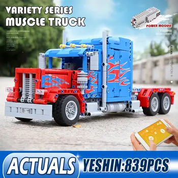 Mould King Technic remote control car The Peterbilt 389 Heavy Container Truck Motor Function Building Blocks Bricks Kids Toys
Mould King Technic remote control car The Peterbilt 389 Heavy Container Truck Motor Function Building Blocks Bricks Kids Toys