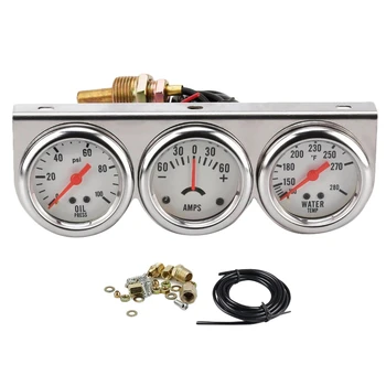 12V Car Modified Universal Mechanical Meter Oil Pressure Water Temperature Current Three-In-One Meter 52MM
12V Car Modified Universal Mechanical Meter Oil Pressure Water Temperature Current Three-In-One Meter 52MM