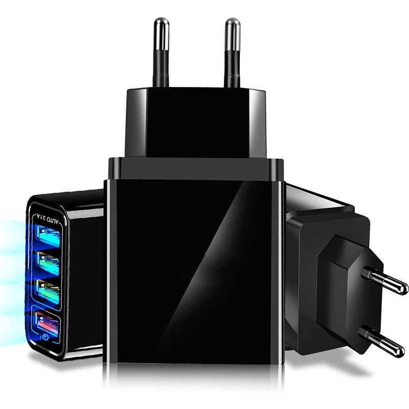 4 Ports USB Smart Charge Quick Charger 3.0 For iPhone XS Samsung Xiaomi Huawei USB Adapter Type C PD Fast Wall Charger
4 Ports USB Smart Charge Quick Charger 3.0 For iPhone XS Samsung Xiaomi Huawei USB Adapter Type C PD Fast Wall Charger
