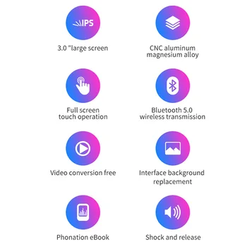 C98 Music Player MP4 Watch Movie Video MP5 Walkman FM Radio E-Book Recording Speaker 8GB with Bluetooth
C98 Music Player MP4 Watch Movie Video MP5 Walkman FM Radio E-Book Recording Speaker 8GB with Bluetooth