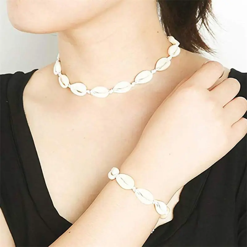 Seashell Choker Necklace Bracelet Handmade Rope Cord Beach Jewelry for Summer AXYD
Seashell Choker Necklace Bracelet Handmade Rope Cord Beach Jewelry for Summer AXYD