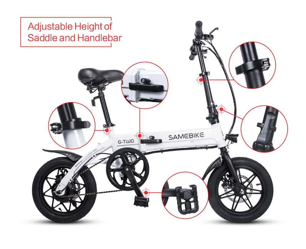 Top SAMEBIKE 250W High-Speed Brushless Gear Motor Electric Bike Aluminum Alloy 36V 8AH Battery LCD Display Foldable Electric Bicycle 10 Top SAMEBIKE 250W High-Speed Brushless Gear Motor Electric Bike Aluminum Alloy 36V 8AH Battery LCD Display Foldable Electric Bicycle 10
