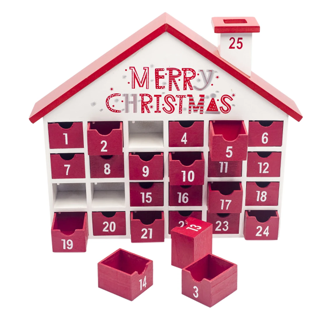 Wooden House Countdown Calendar Advent Calendar Gift Box for Christmas Decor - Red White House
Wooden House Countdown Calendar Advent Calendar Gift Box for Christmas Decor - Red White House