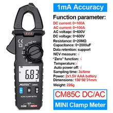 MESTEK DC Current Digital Clamp Meter True RMS AC/DC Current Voltage Auto Range Multimeter Capacitance NCV Current Clamp
MESTEK DC Current Digital Clamp Meter True RMS AC/DC Current Voltage Auto Range Multimeter Capacitance NCV Current Clamp