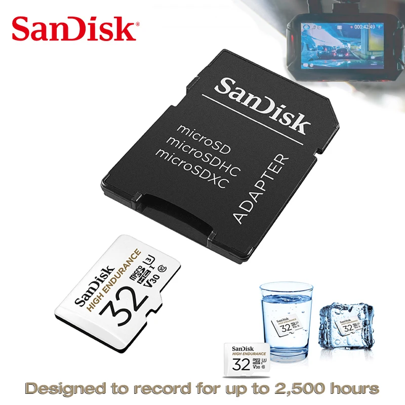 

SanDisk High Endurance memory card 256gb 128gb 64gb microSDXC cartao de memoria microSD 32gb C10 V30 U3 4K worry-free recording