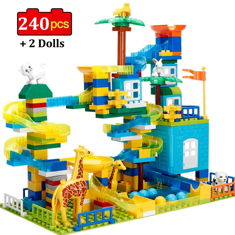 240pcs Big Particle Blocks Race Run Funnel Slide Bricks Compatible Duploed Building Blocks City House Blocks Toy Children Gift
240pcs Big Particle Blocks Race Run Funnel Slide Bricks Compatible Duploed Building Blocks City House Blocks Toy Children Gift