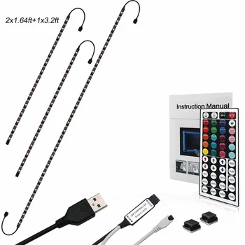 Led TV Backlight Kit, 5050 RGB Background Lighting with 44 key Remote Monitor Bias Lights USB Strip Light for 40''- 70'' HDTV
Led TV Backlight Kit, 5050 RGB Background Lighting with 44 key Remote Monitor Bias Lights USB Strip Light for 40''- 70'' HDTV