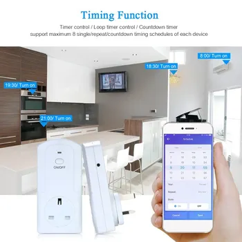 Remote Control Power Outlet Smart Thermostat Humidistat Timing Plug Socket Timer Outlet Voice Control Socket Plug Switch