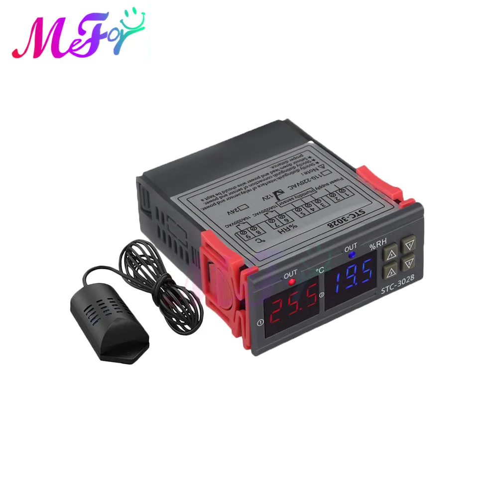 STC-3028 12V 24V 220V 10A STC-3028 Digital Temperature Humidity Meter Tester Thermostat Dual Display Thermometer Hygrometer
STC-3028 12V 24V 220V 10A STC-3028 Digital Temperature Humidity Meter Tester Thermostat Dual Display Thermometer Hygrometer