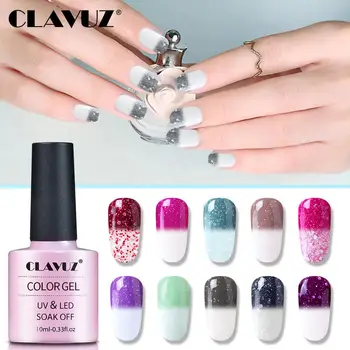 CLAVUZ 10ml Winter Snowy Thermal Changing Color Nail Gel Polish UV LED Lamp Semi Permanent Chameleon Varnish Lacquer 30 Colors
CLAVUZ 10ml Winter Snowy Thermal Changing Color Nail Gel Polish UV LED Lamp Semi Permanent Chameleon Varnish Lacquer 30 Colors