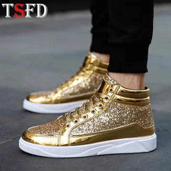 Spring Men Sneakers Ultralight Hip Hop Casual Mens Shoes Outdoor Fashion Man Shoes High Top Round Toe Lace Up Mens Gold Shoes S6
Spring Men Sneakers Ultralight Hip Hop Casual Mens Shoes Outdoor Fashion Man Shoes High Top Round Toe Lace Up Mens Gold Shoes S6