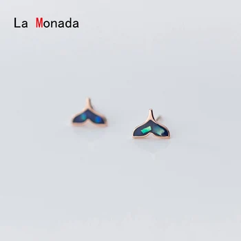 La Monada Trendy Stud Earrings Real 925 Sterling Silver Fine Earrings For Women Minimalist Party Accessories Mujer Blue Tail 
La Monada Trendy Stud Earrings Real 925 Sterling Silver Fine Earrings For Women Minimalist Party Accessories Mujer Blue Tail
