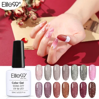 

Elite99 10ml Bling Glitter Gel Nail Polish Neon Color UV Gel Varnish Soak Off UV Nail Art Salon Manicure Shimmer Gel Lacquer