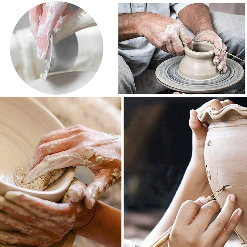 4x Halbrunde Keramik Ton Lochschneider Carving Tools Set Skulptur Modellierung 